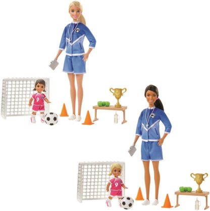 Barbie fotbalová trenérka s panenkou herní set