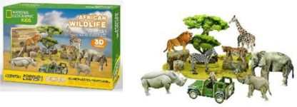 Puzzle 3D Africká divočina NG- 69 dílků