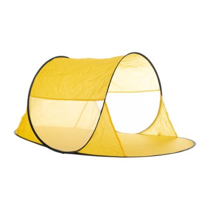 TEDDIES Stan plážový žlutý 140x70x62 cm samorozkládací polyester/kov v látkové tašce