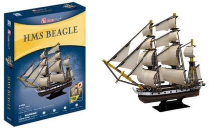 Puzzle 3D HMS Beagle -168 dílků