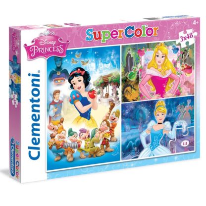 Puzzle Supercolor Princezny 3x48 dílků