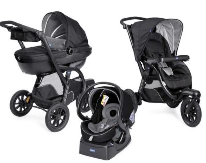 CHICCO Kočárek trojkombinace Trio Activ3 Jet Black