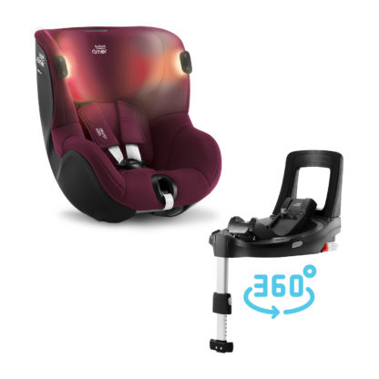 BRITAX-RÖMER Autosedačka Dualfix iSense Bundle Flex iSense Burgundy Red