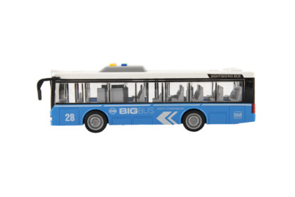 TEDDIES Autobus 28cm modrý na setrvačník