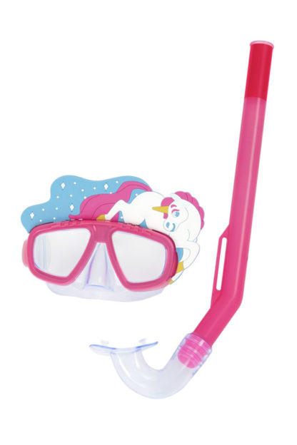 BESTWAY Set šnorchlovací Lil Animal - brýle a šnorchl - růžová