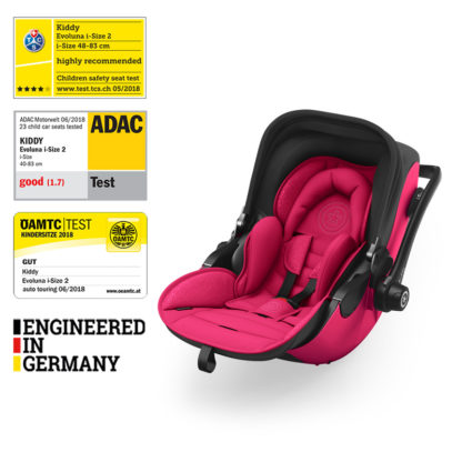 KIDDY Autosedačka Evoluna i-size 2 + Isofix základna 40-83 cm Berry Pink