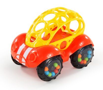OBALL Hračka autíčko Rattle & Roll Oball™ červeno / žluté 3m+
