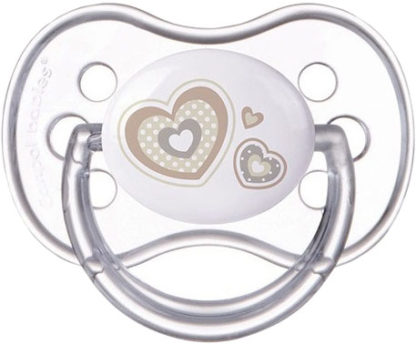 CANPOL BABIES Dudlík silikonový symetrický 6-18m Newborn Baby béžová