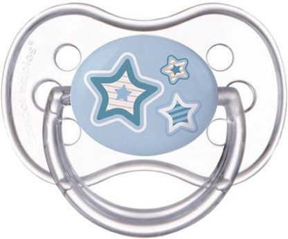 CANPOL BABIES Dudlík silikonový symetrický 6-18m Newborn Baby modrá