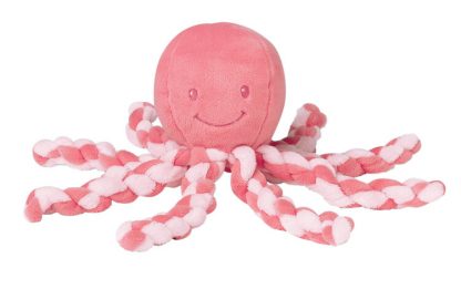 NATTOU První hračka miminka chobotnička PIU PIU Lapidou pink coral 0 m +