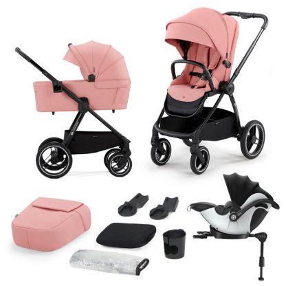 KINDERKRAFT SELECT Kočárek Nea 2v1 Ash Pink + KIDDY Evoluna i-size 2 Grey Melange Icy Grey