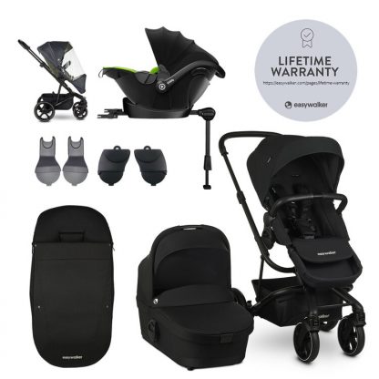 EASYWALKER Set XL kočárek Harvey3 Shadow Black + KIDDY Evoluna i-size 2